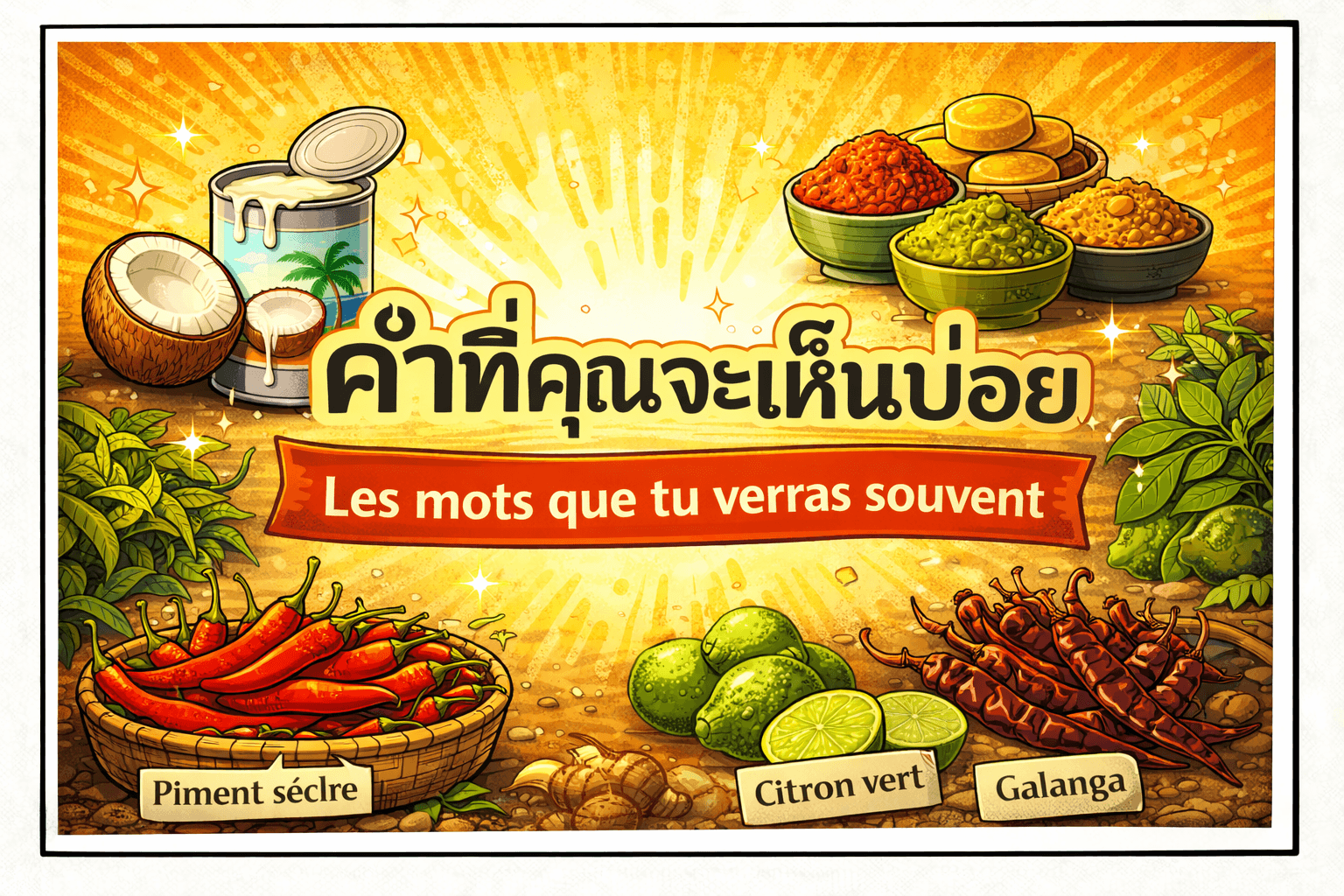Glossaire des ingrédients thaï 2 Les mots que tu verras souvent