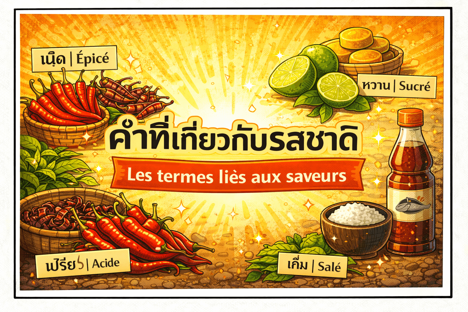 Glossaire des ingrédients thaï 7 Les termes lies aux saveurs